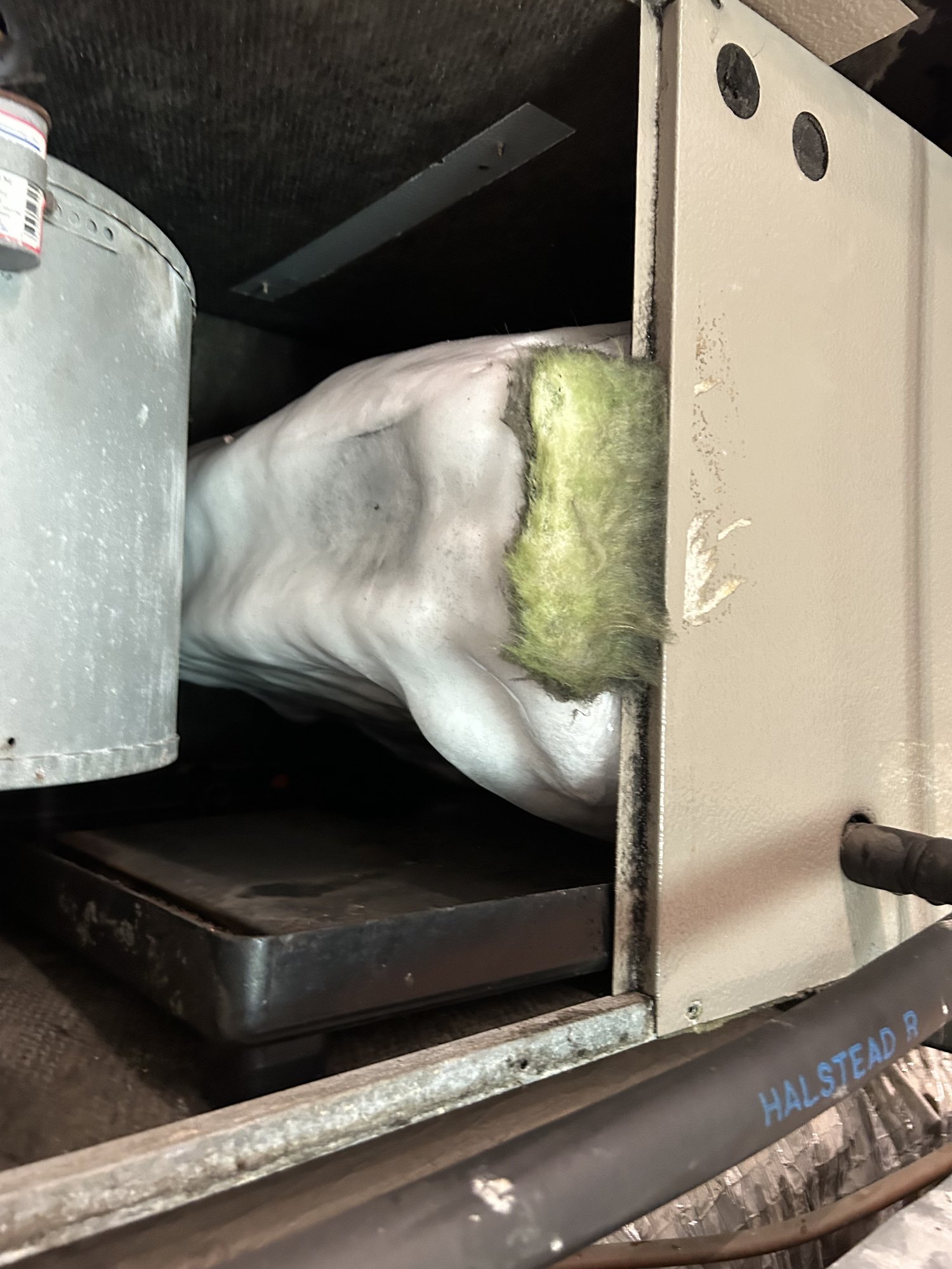Frozen evaporator coil iced up solid