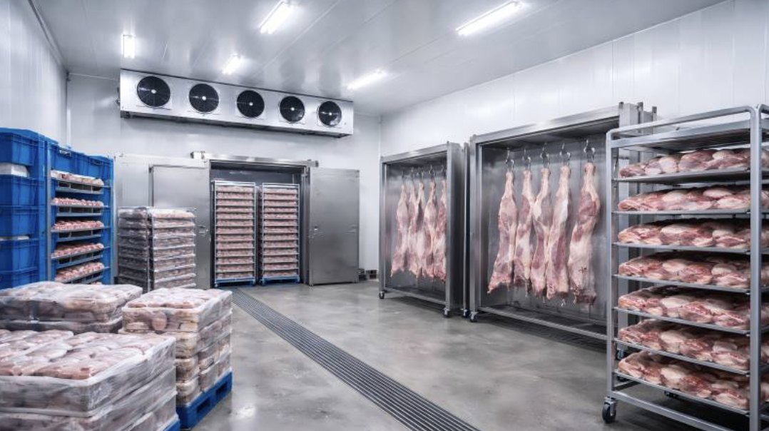 Large meat processing and prep room
