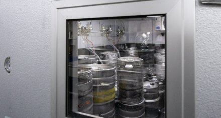 A heated glass viewing window stays clear because anti-sweat wire keeps it above the dew point.
