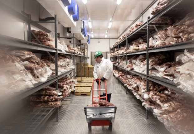Walk-in freezer for frozen meat